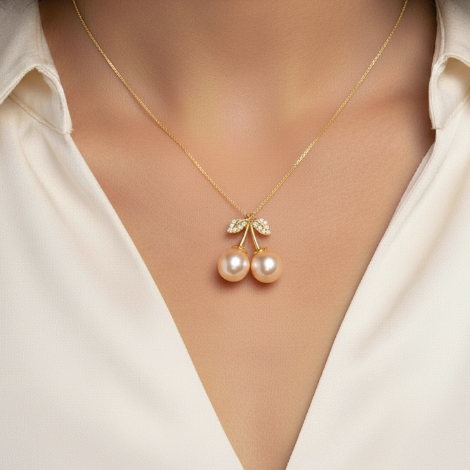 Sparkle gold coated Silver Chain With Pendant