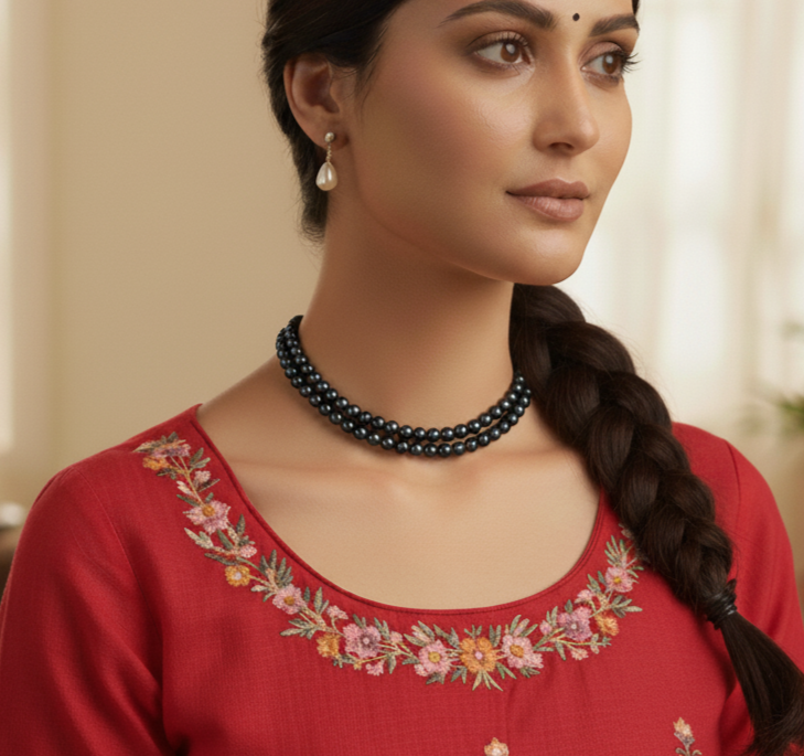 Peacock gray Pearl Necklace