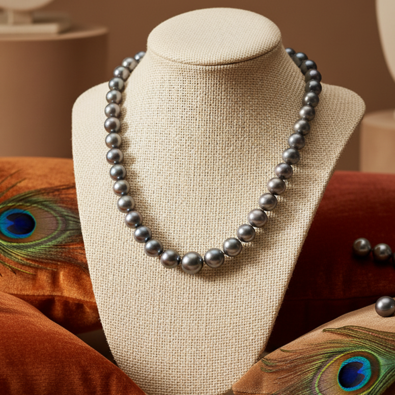 Tahitian Grey Pearl Necklace String