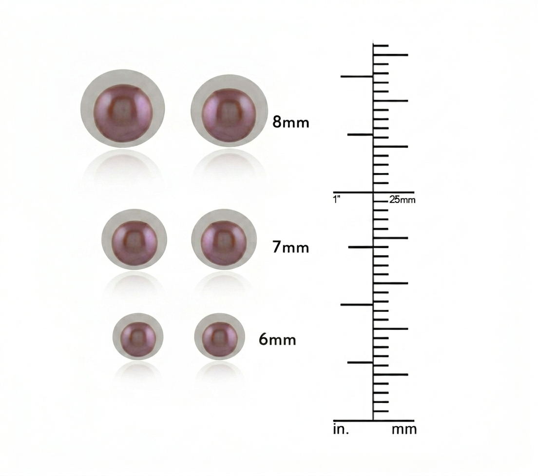 Elegant Brown (Chocolate) Pearl Stud Earrings – AAA Freshwater 4MM 7MM 9MM