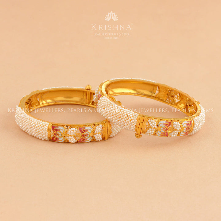 Kakamoti Gold Bangles - Krishna Jewellers Pearls and Gems