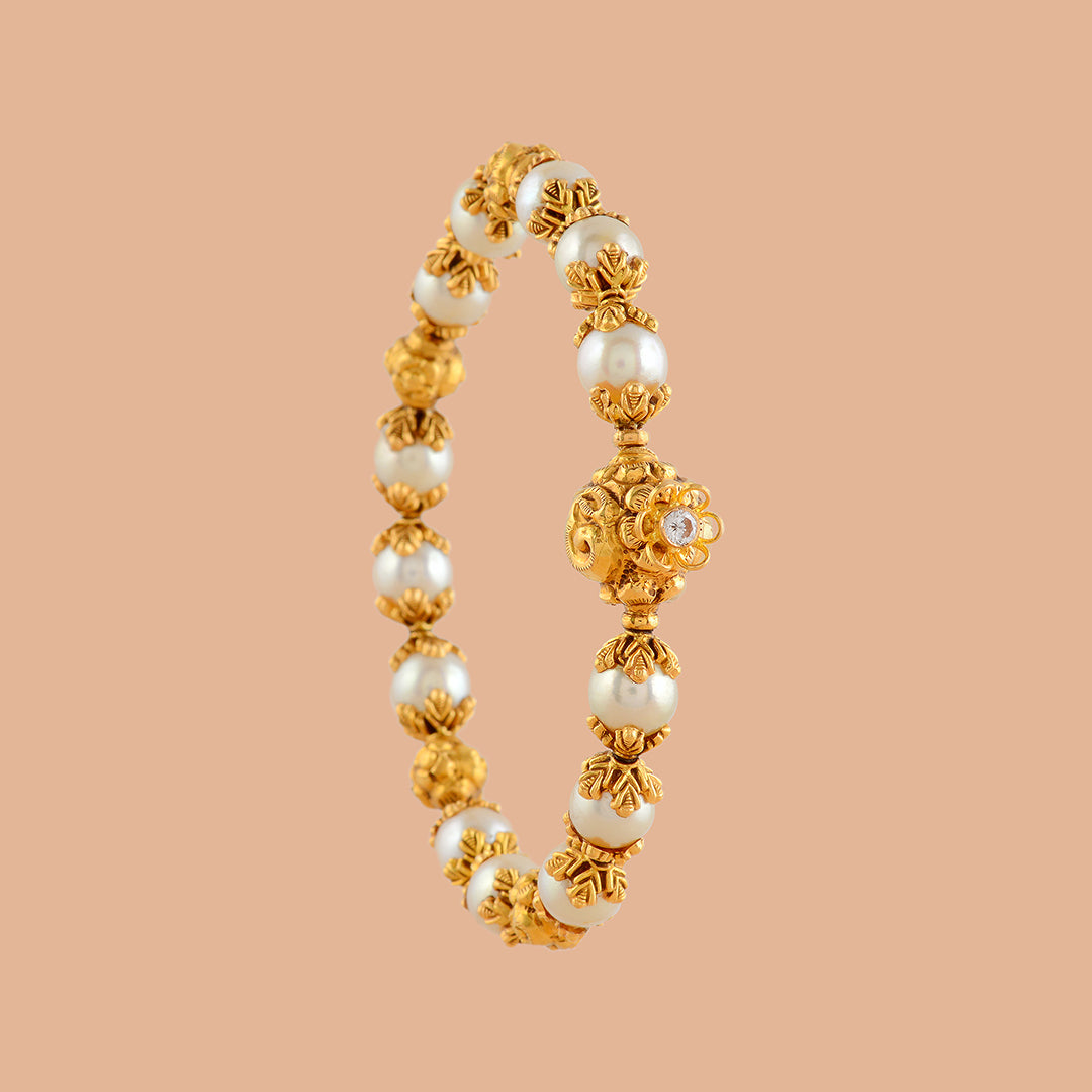 Gold Bangles With Nakshi Balls - Krishna Jewellers Pearls and Gems