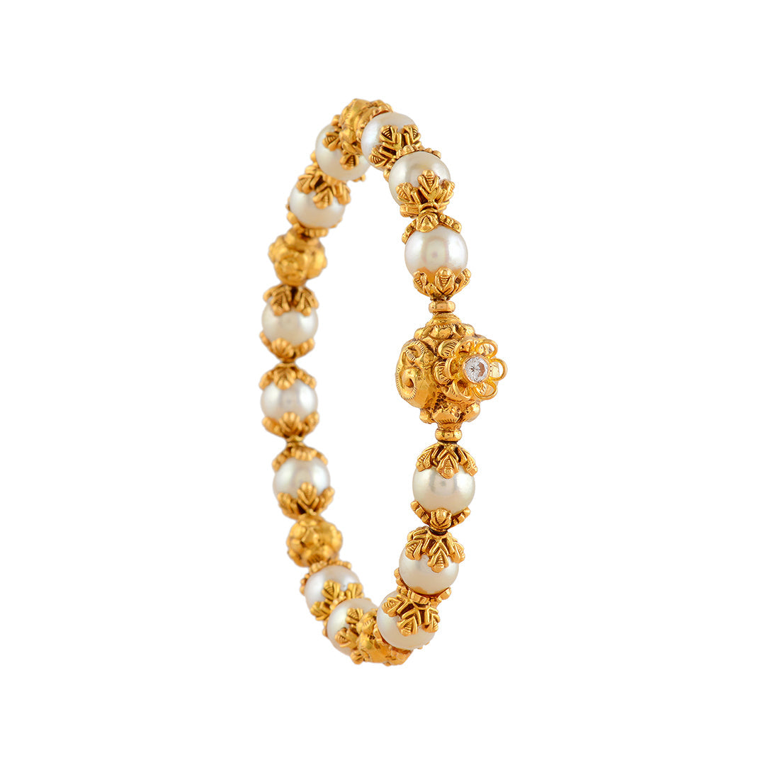 Gold Bangles With Nakshi Balls - Krishna Jewellers Pearls and Gems
