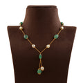 Pearl and Emerald Necklace With Nakshi Balls