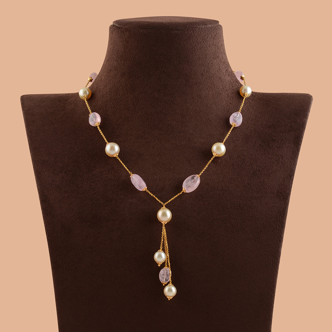 Single Line South Sea Pearls And Beads Chain - Krishna Jewellers Pearls and Gems