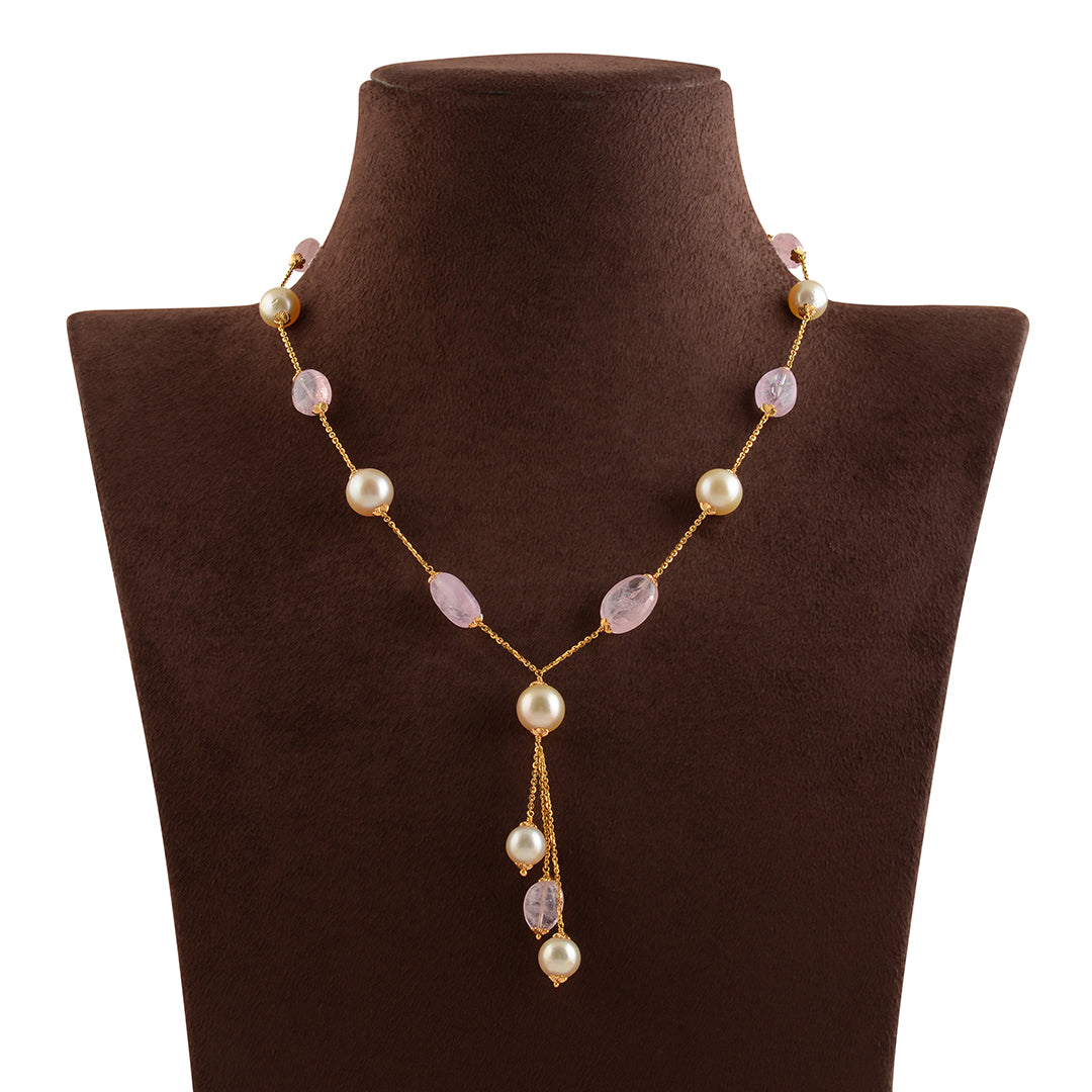 Single Line South Sea Pearls And Beads Chain - Krishna Jewellers Pearls and Gems