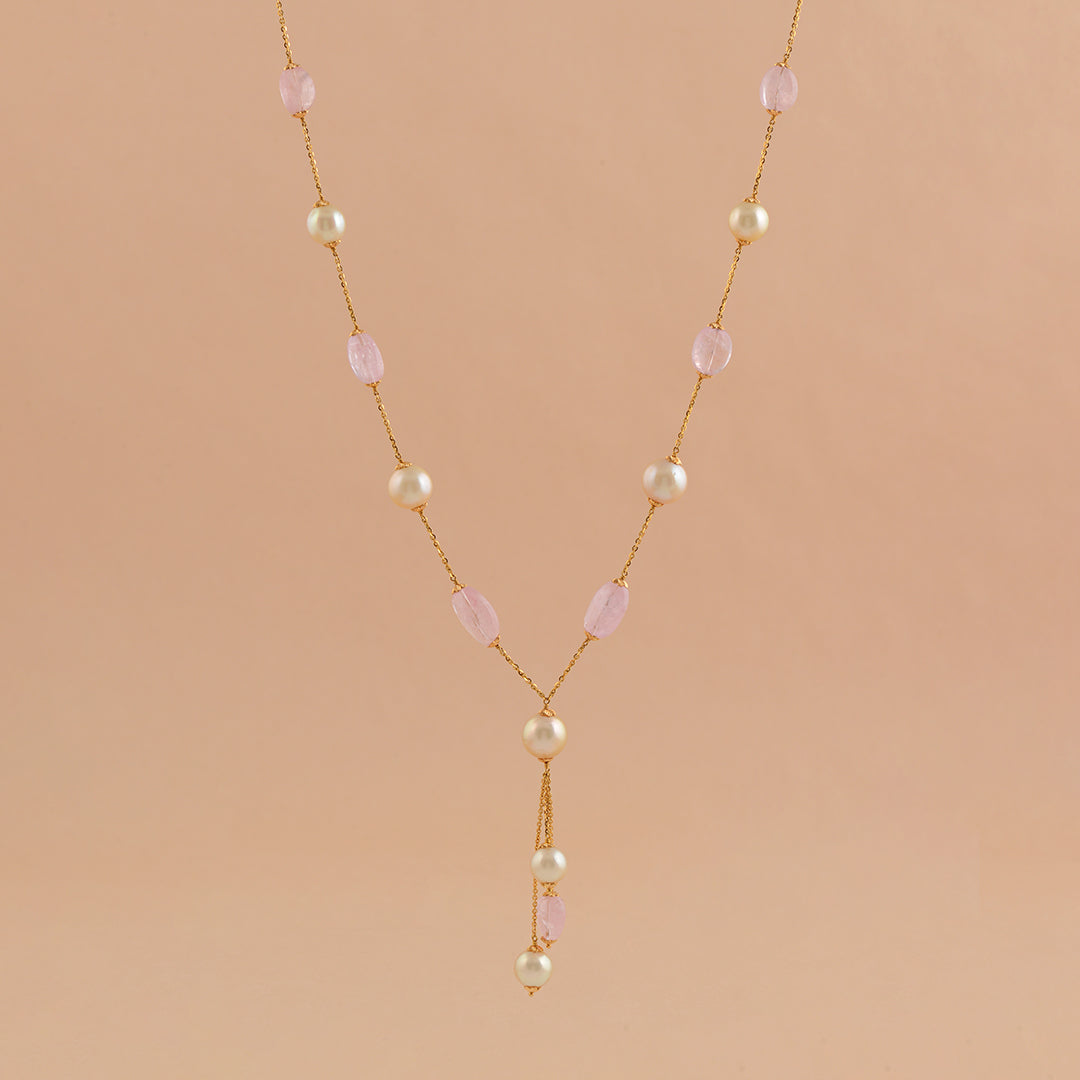 Single Line South Sea Pearls And Beads Chain - Krishna Jewellers Pearls and Gems