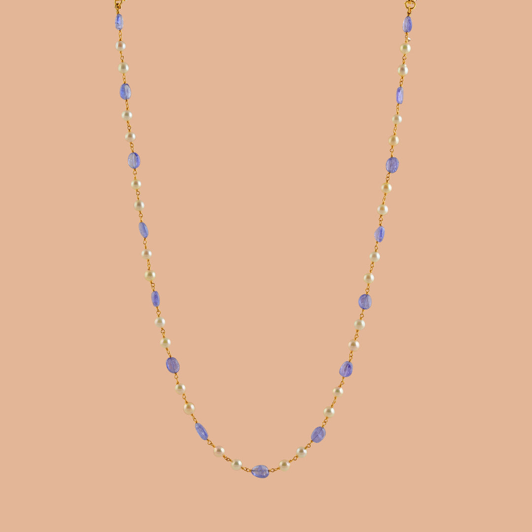 Single Line Pearl and Beads Chain - Krishna Jewellers Pearls and Gems