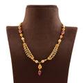 Ritzy Gold Pearl Necklace