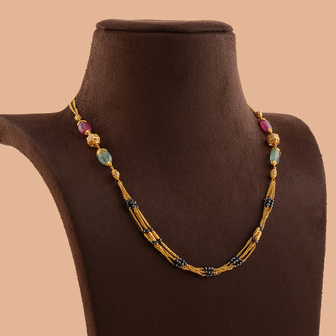 Classic Gold Pearl Necklace - Krishna Jewellers Pearls and Gems