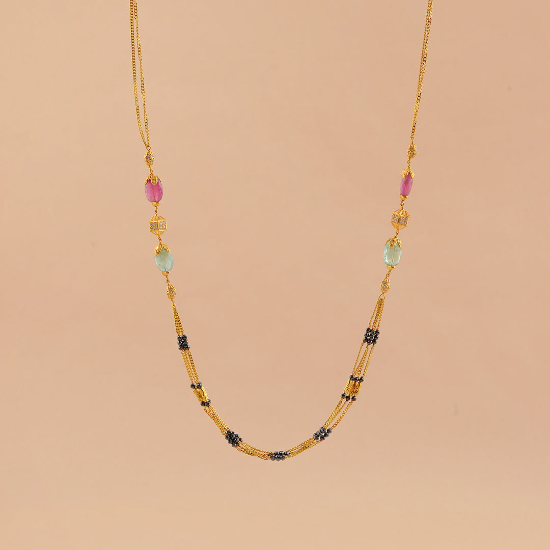 Classic Gold Pearl Necklace - Krishna Jewellers Pearls and Gems