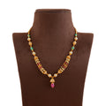 Exquisite Gold Pearl Necklace