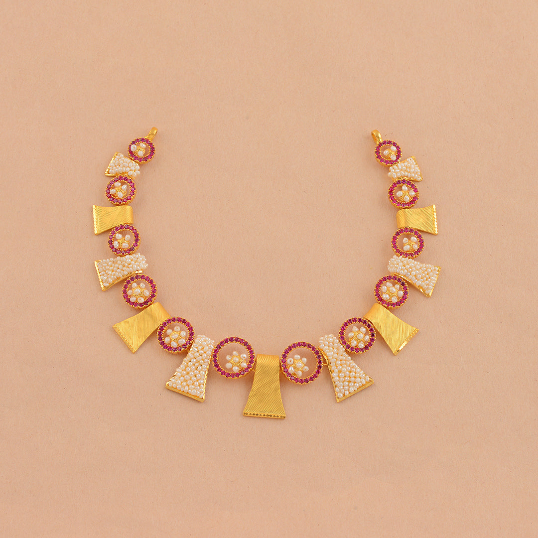 Trendy Gold Pearl Choker - Krishna Jewellers Pearls and Gems