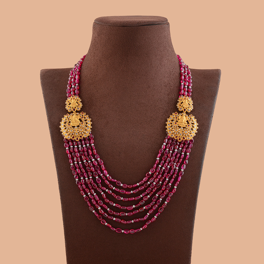 Heavy  Gold Pearl Long Haram - Krishna Jewellers Pearls and Gems