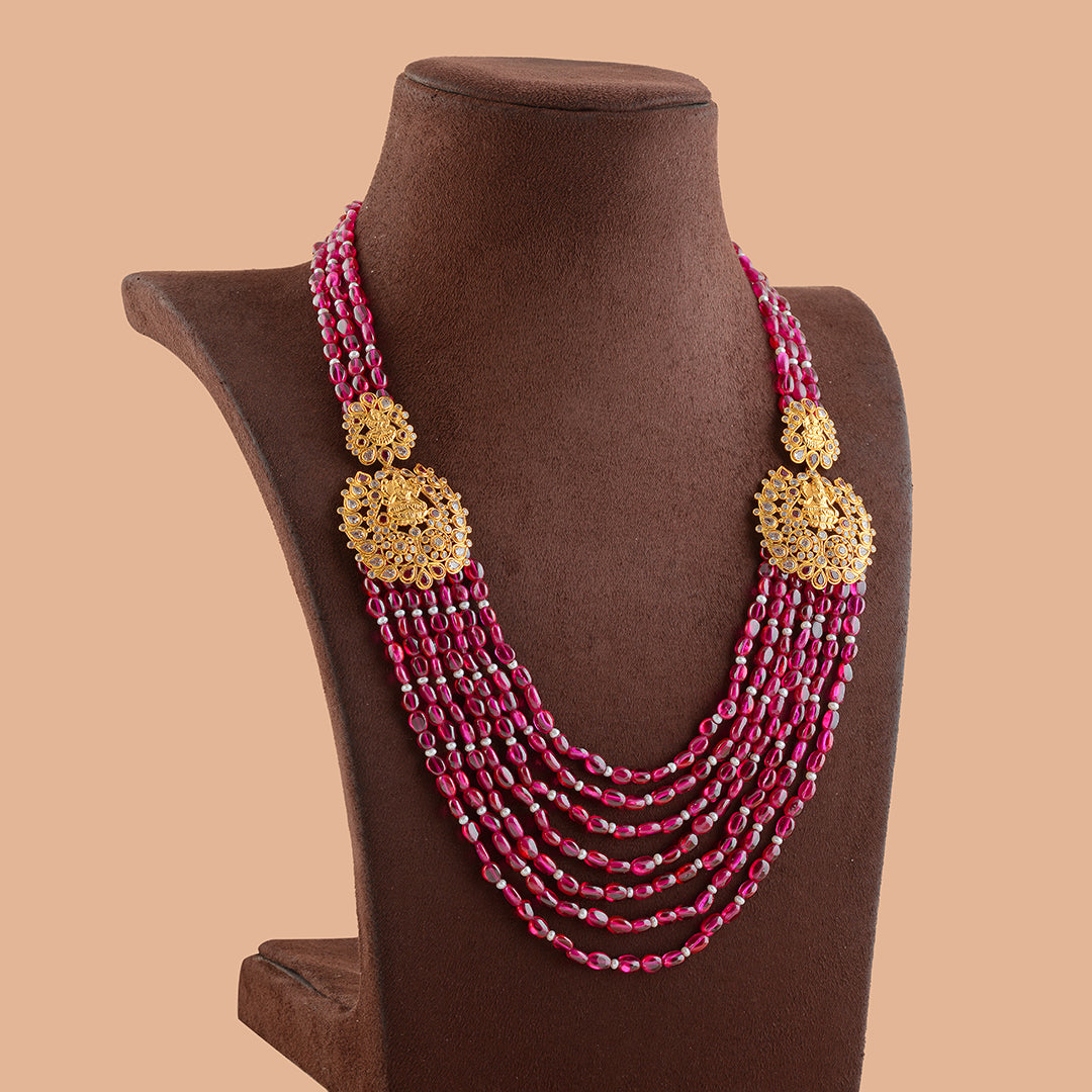 Heavy  Gold Pearl Long Haram - Krishna Jewellers Pearls and Gems