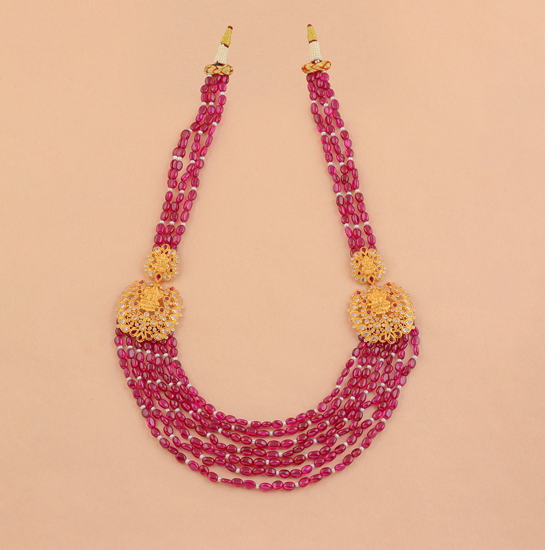 Heavy  Gold Pearl Long Haram - Krishna Jewellers Pearls and Gems