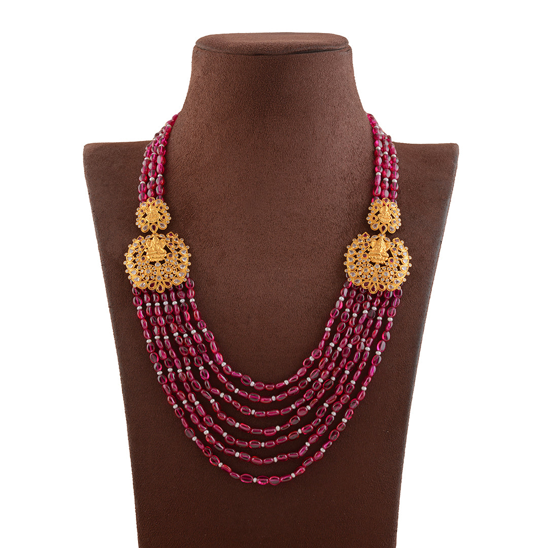 Heavy  Gold Pearl Long Haram - Krishna Jewellers Pearls and Gems