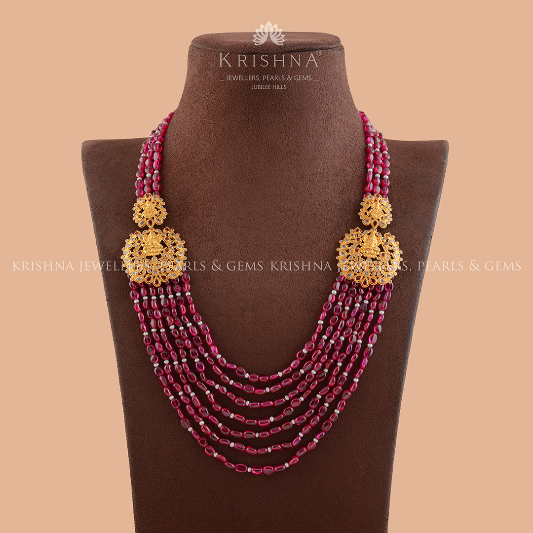 Heavy  Gold Pearl Long Haram - Krishna Jewellers Pearls and Gems