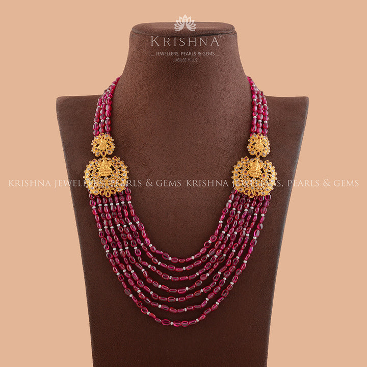 Heavy  Gold Pearl Long Haram - Krishna Jewellers Pearls and Gems