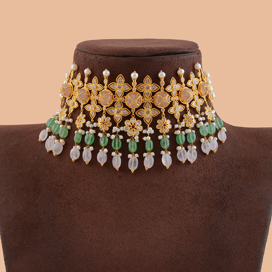 Lovesome Gold Pearl Necklace - Krishna Jewellers Pearls and Gems