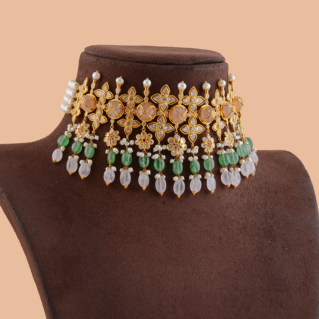 Lovesome Gold Pearl Necklace - Krishna Jewellers Pearls and Gems