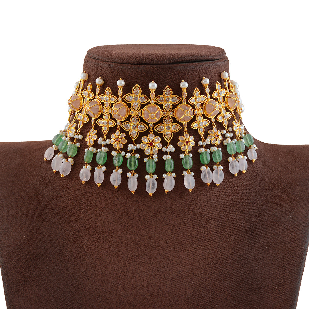 Lovesome Gold Pearl Necklace - Krishna Jewellers Pearls and Gems