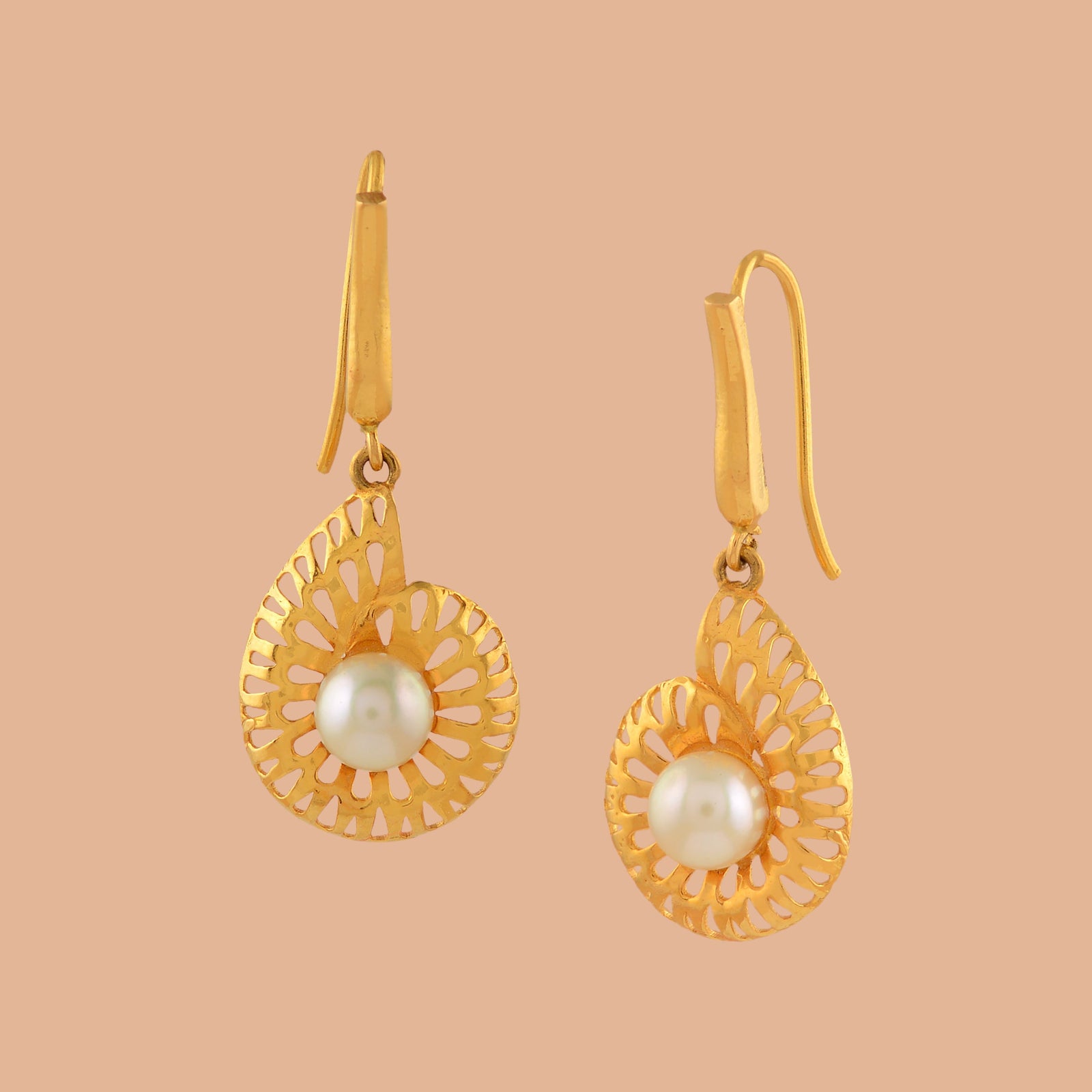 Twirl Gold Pearl Tops - Krishna Jewellers Pearls and Gems