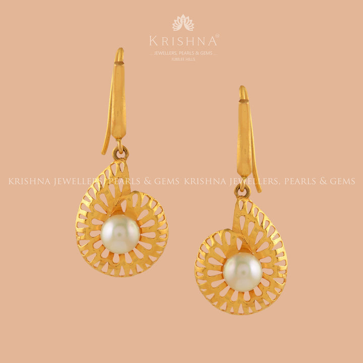 Twirl Gold Pearl Tops - Krishna Jewellers Pearls and Gems