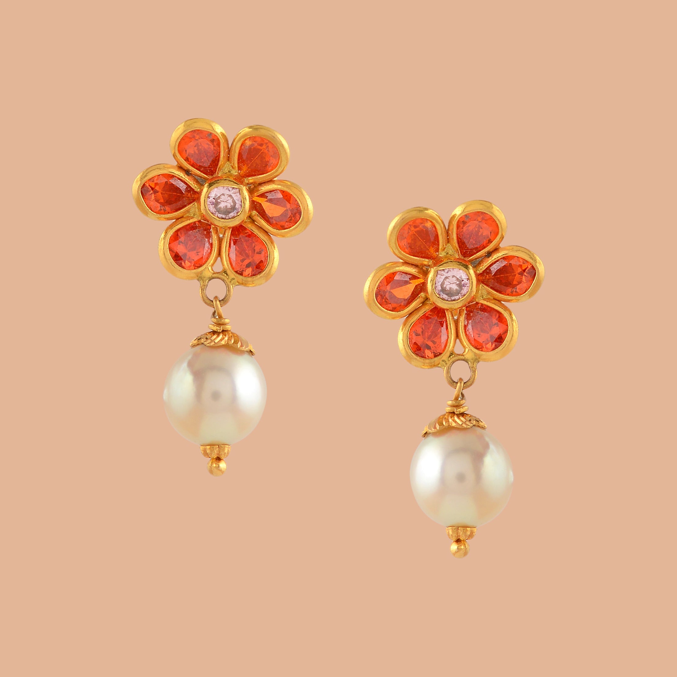 Verdant Short Hanging Diamond Tops - Krishna Jewellers Pearls and Gems