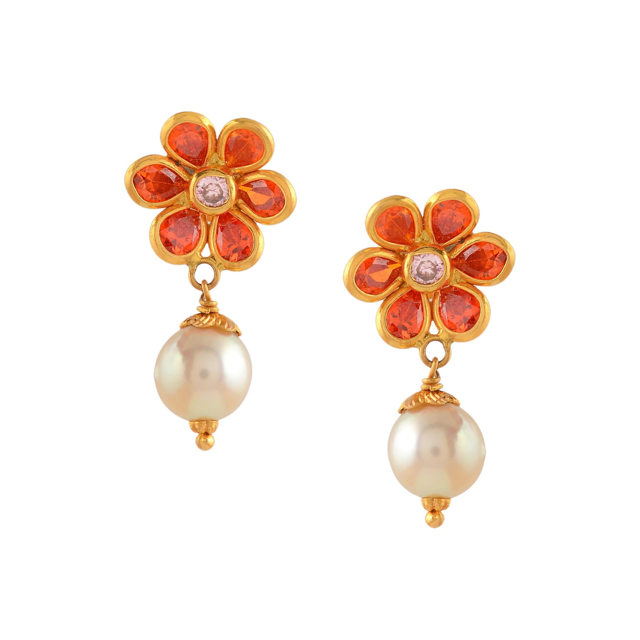 Verdant Short Hanging Diamond Tops - Krishna Jewellers Pearls and Gems