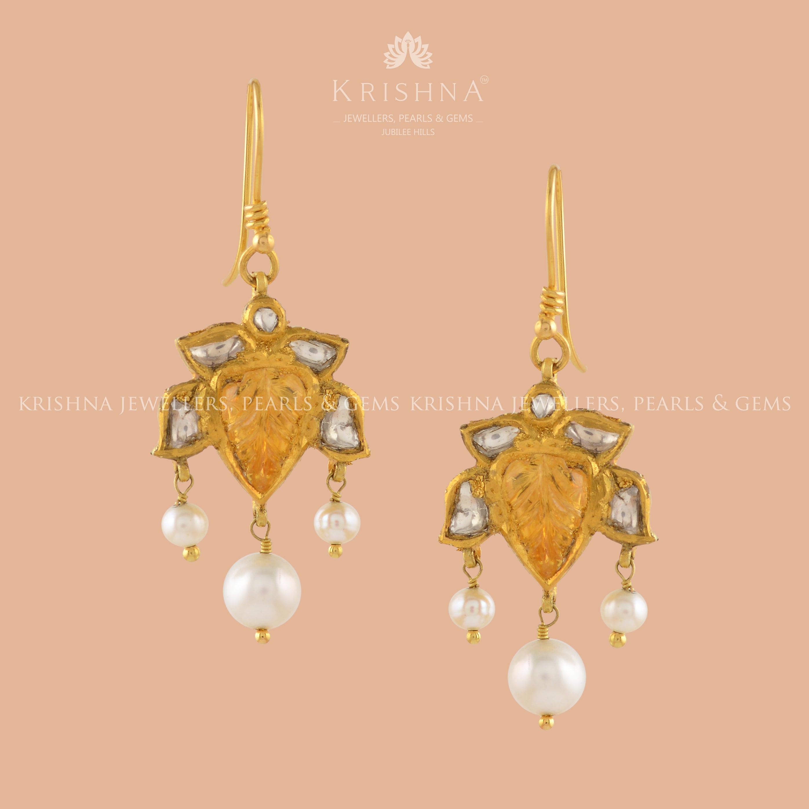 Chic Look Gold Pearl Tops - Krishna Jewellers Pearls and Gems