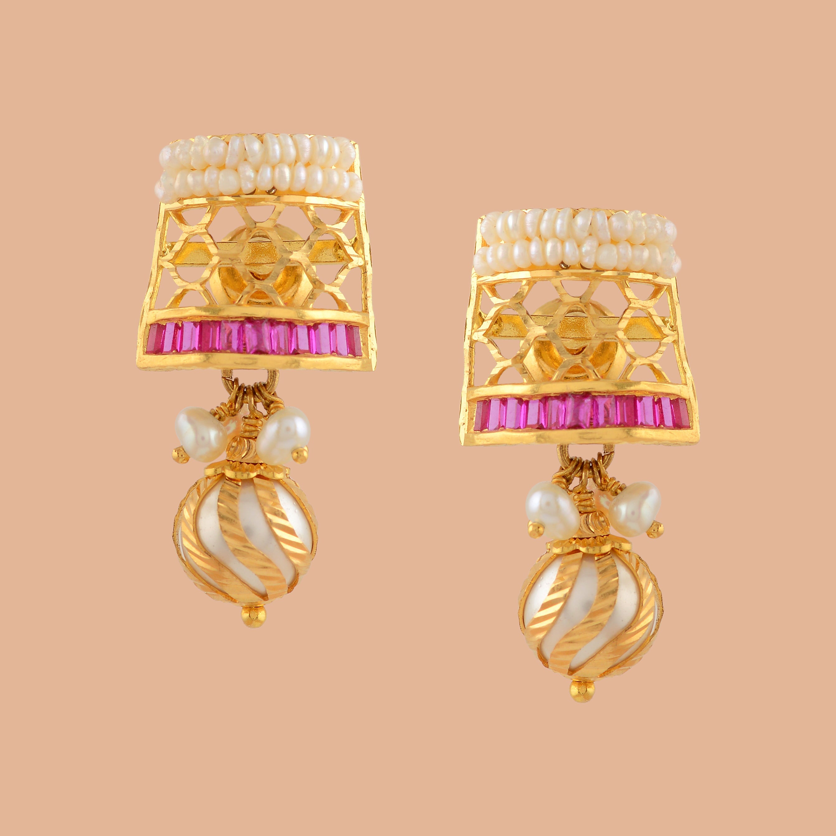 Ritzy Gold Pearl Tops - Krishna Jewellers Pearls and Gems