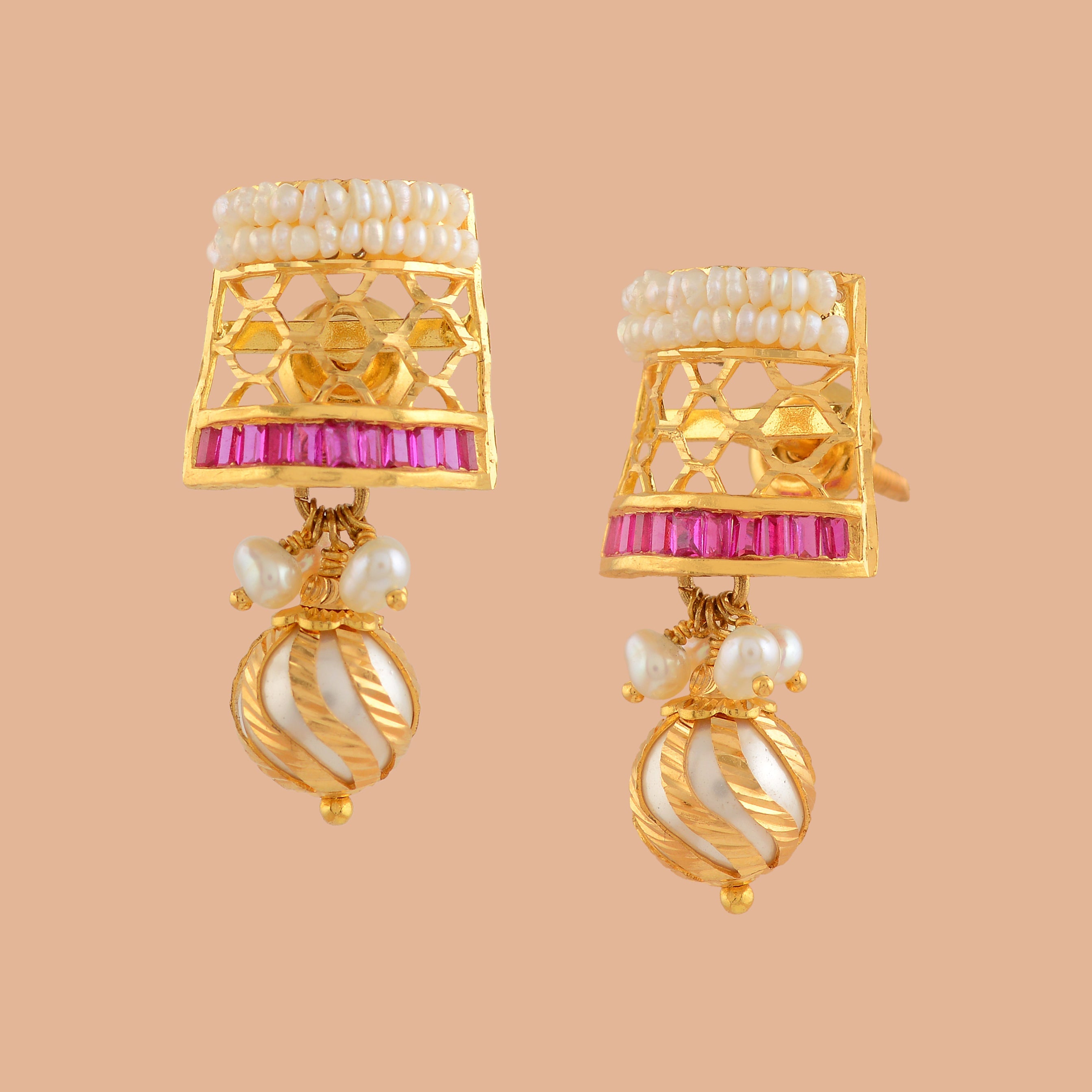 Ritzy Gold Pearl Tops - Krishna Jewellers Pearls and Gems