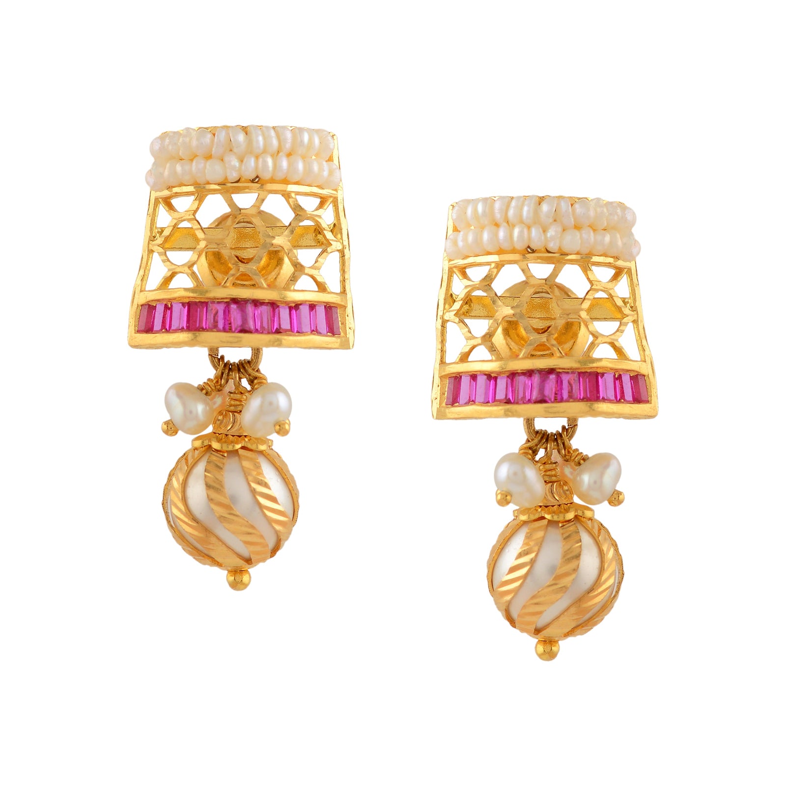 Ritzy Gold Pearl Tops - Krishna Jewellers Pearls and Gems