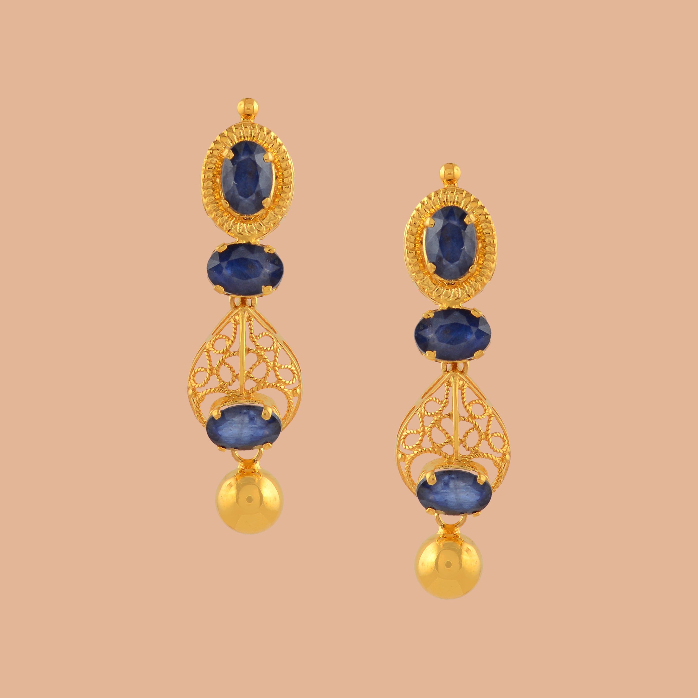 Precious Gold Pearl Hanging Tops - Krishna Jewellers Pearls and Gems