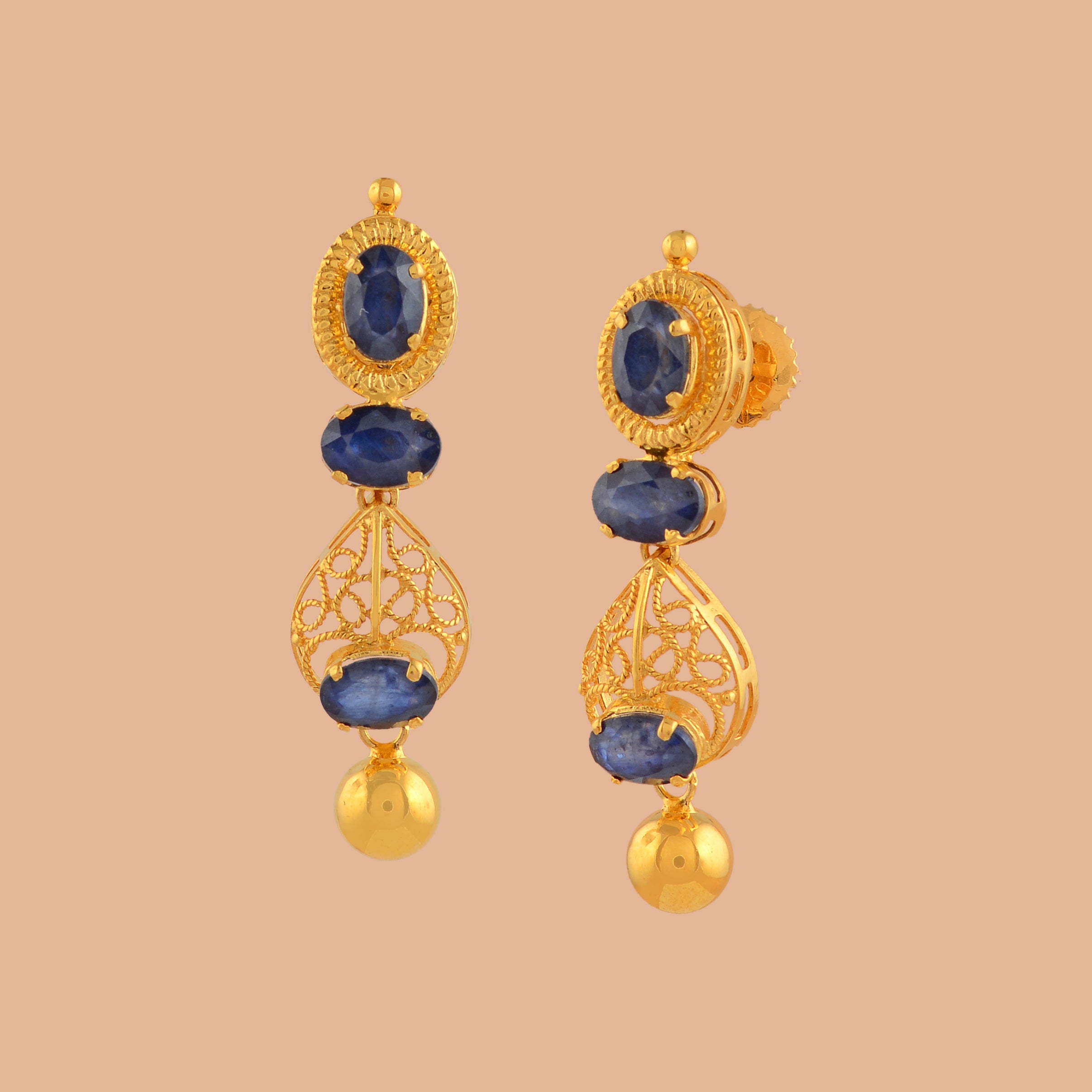 Precious Gold Pearl Hanging Tops - Krishna Jewellers Pearls and Gems