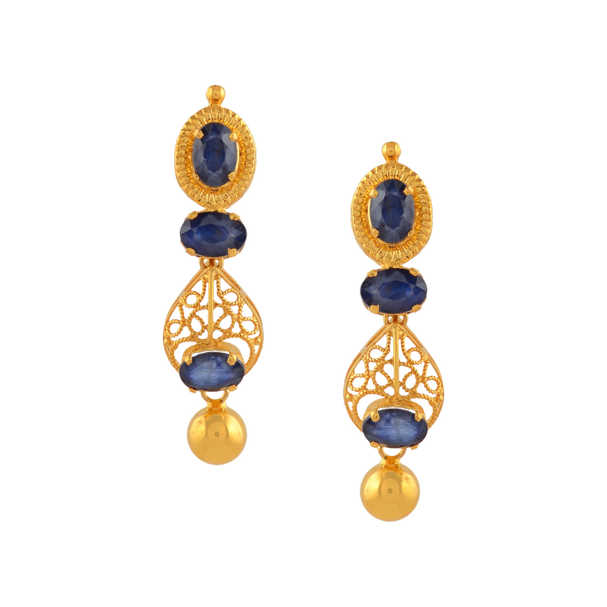 Precious Gold Pearl Hanging Tops - Krishna Jewellers Pearls and Gems