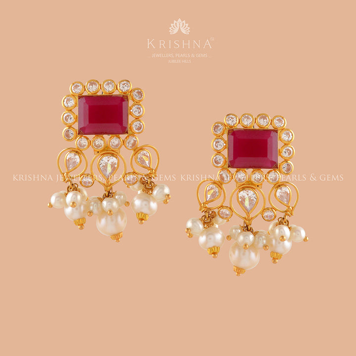 Gold Pearl Tops With Guttapusalu - Krishna Jewellers Pearls and Gems