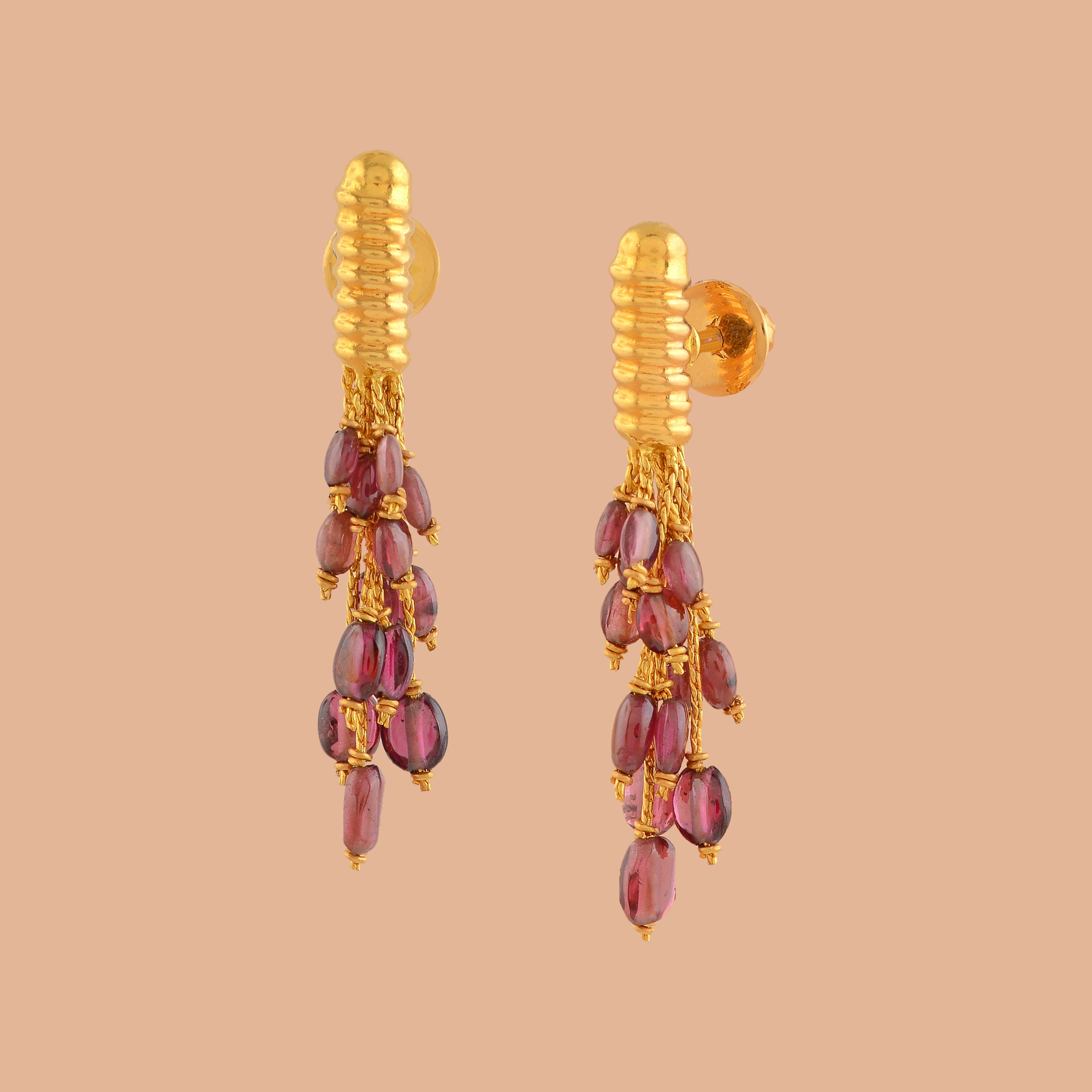 Minimal Gold Pearl Earrings - Krishna Jewellers Pearls and Gems