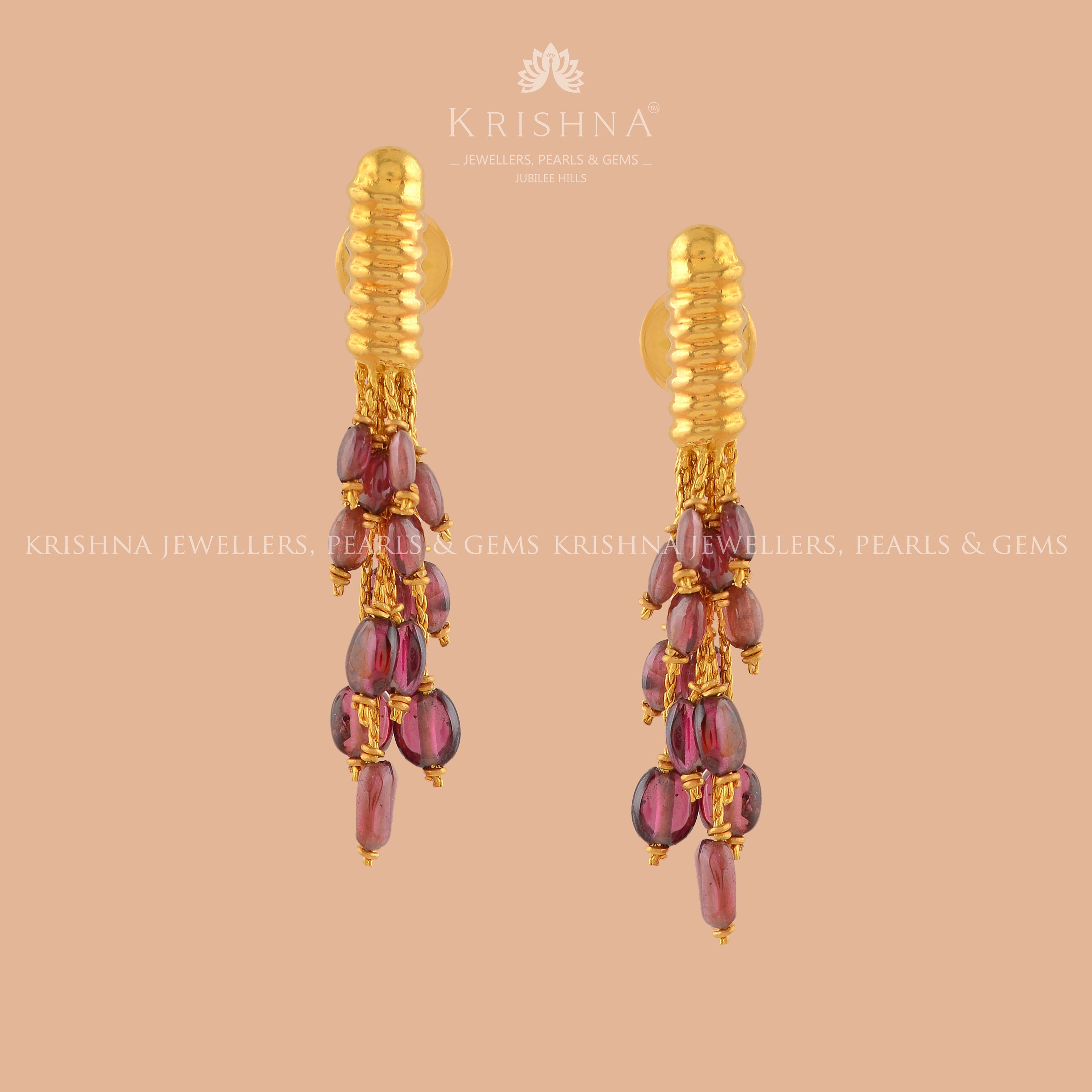 Minimal Gold Pearl Earrings - Krishna Jewellers Pearls and Gems