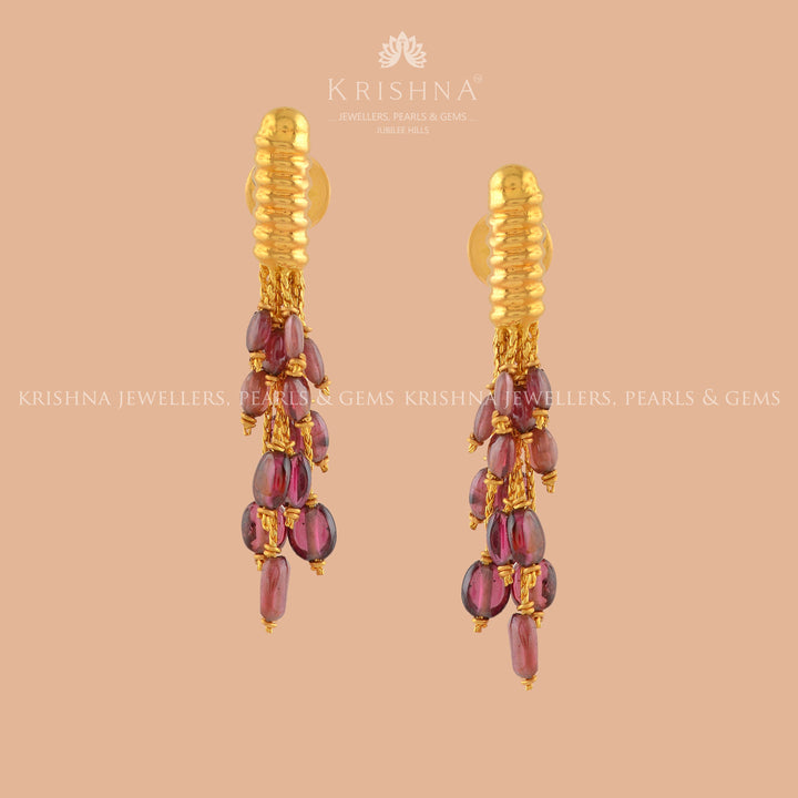 Minimal Gold Pearl Earrings - Krishna Jewellers Pearls and Gems