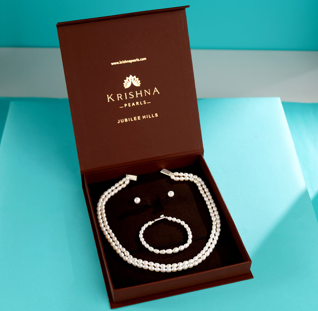 Royal Multi-Strand Pearl Necklace & Bracelet Set - Christmas 2025 Edition