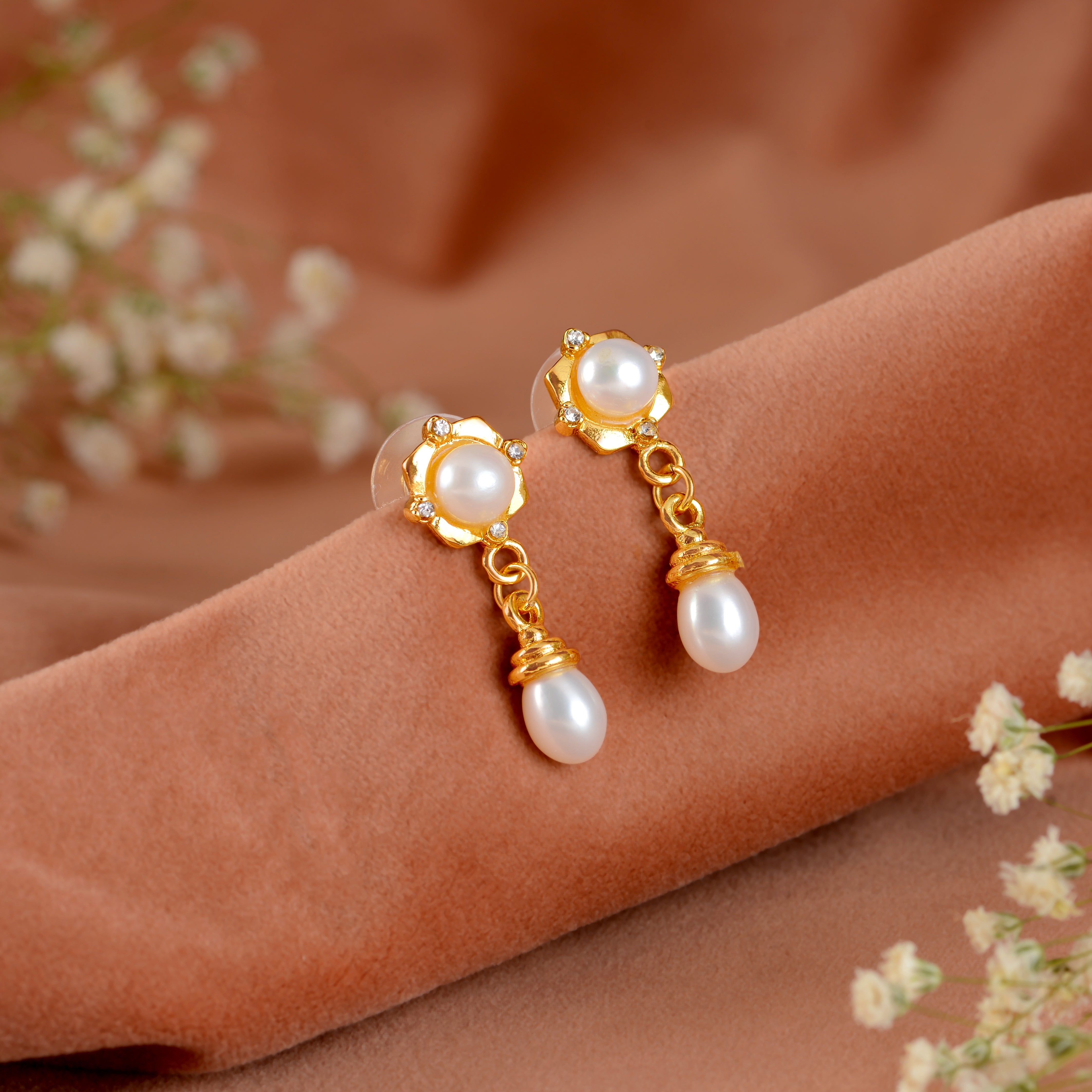 Dazzling Pearl Drop Earrings