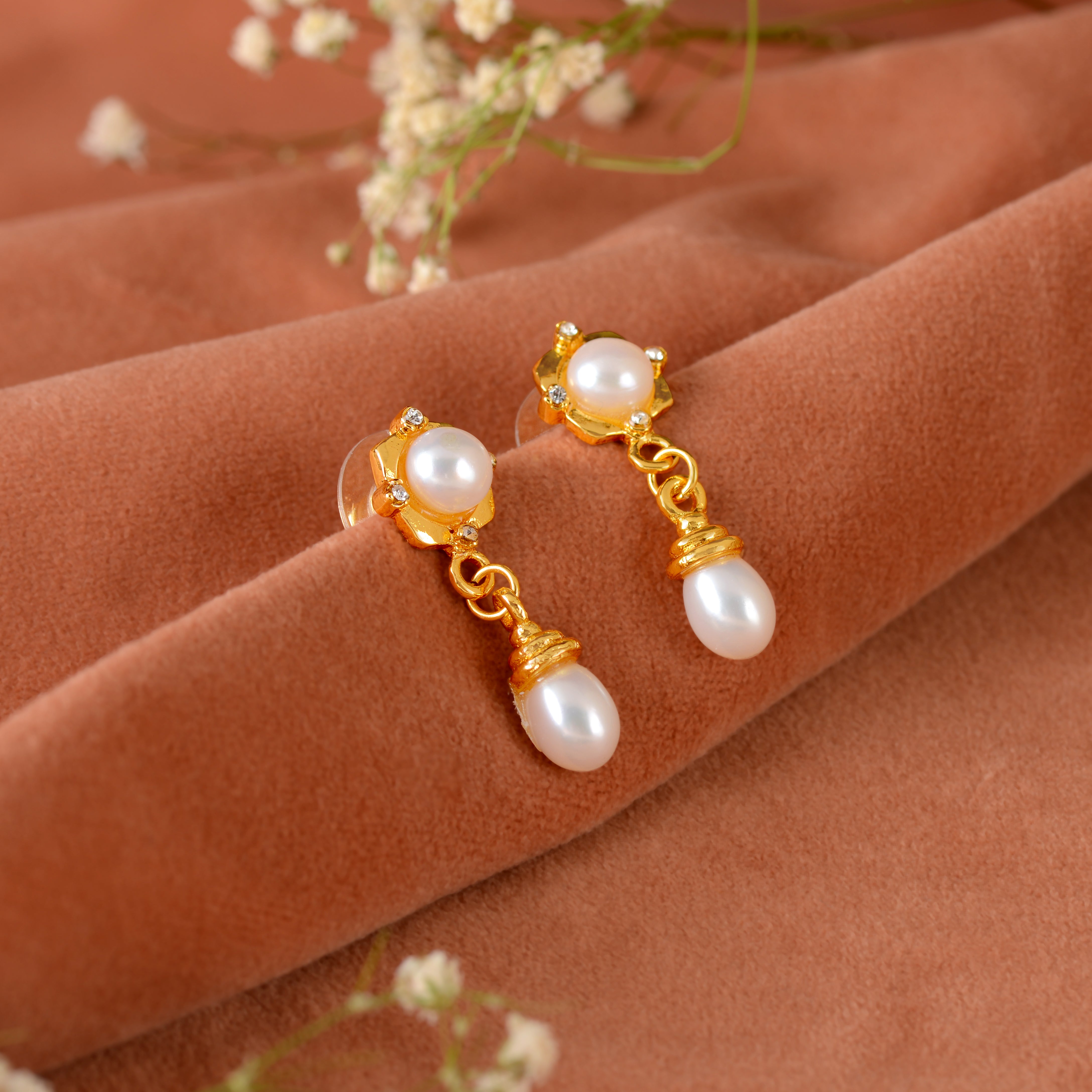 Dazzling Pearl Drop Earrings