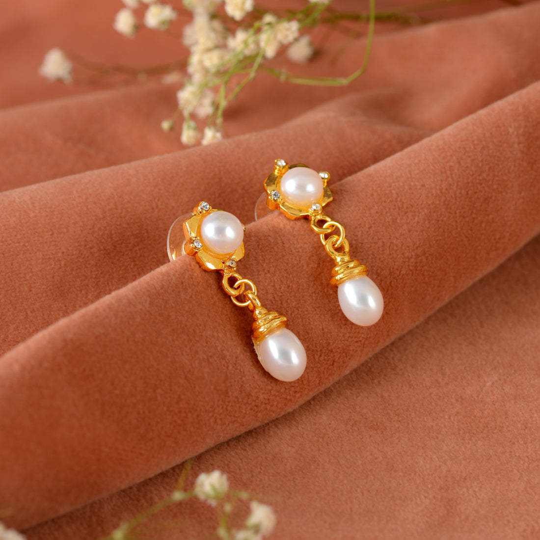 Dazzling Pearl Drop Earrings