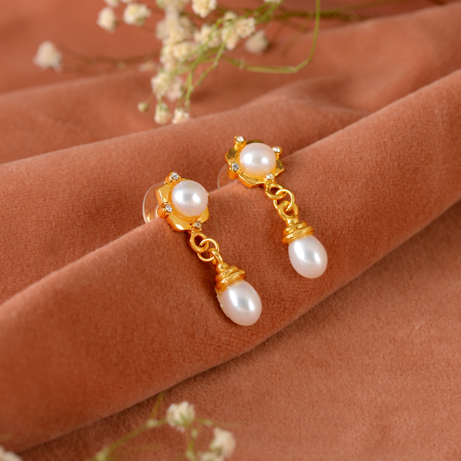 Dazzling Pearl Drop Earrings