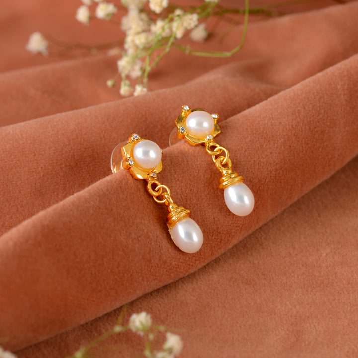 Dazzling Pearl Drop Earrings