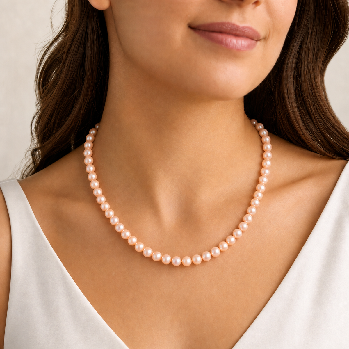 Splendid Pink Freshwater Pearl Necklace