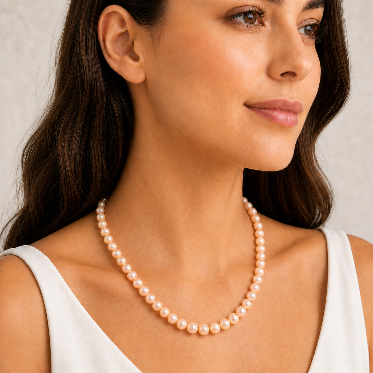 Splendid Pink Freshwater Pearl Necklace