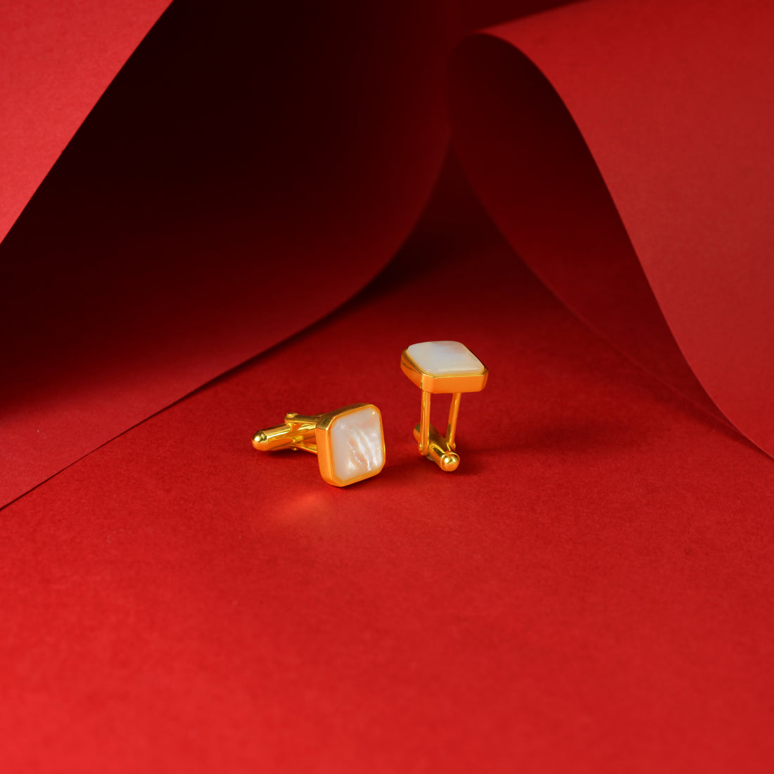 Square Pearl Cufflinks (pearl cufflink)